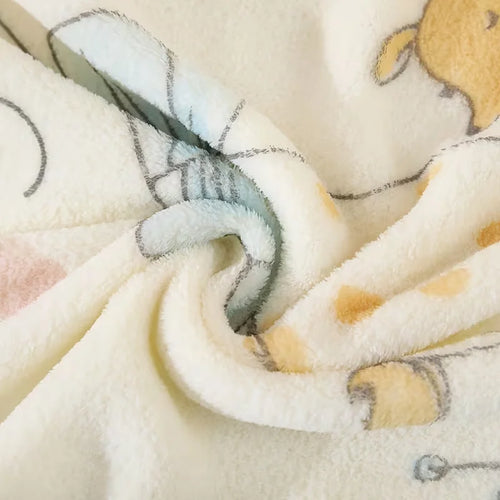 1Pc Baby Blanket, Cute Printed Pattern Baby Blanket, Superfine Fiber Soft and Absorbent, Suitable for Newborn Gifts