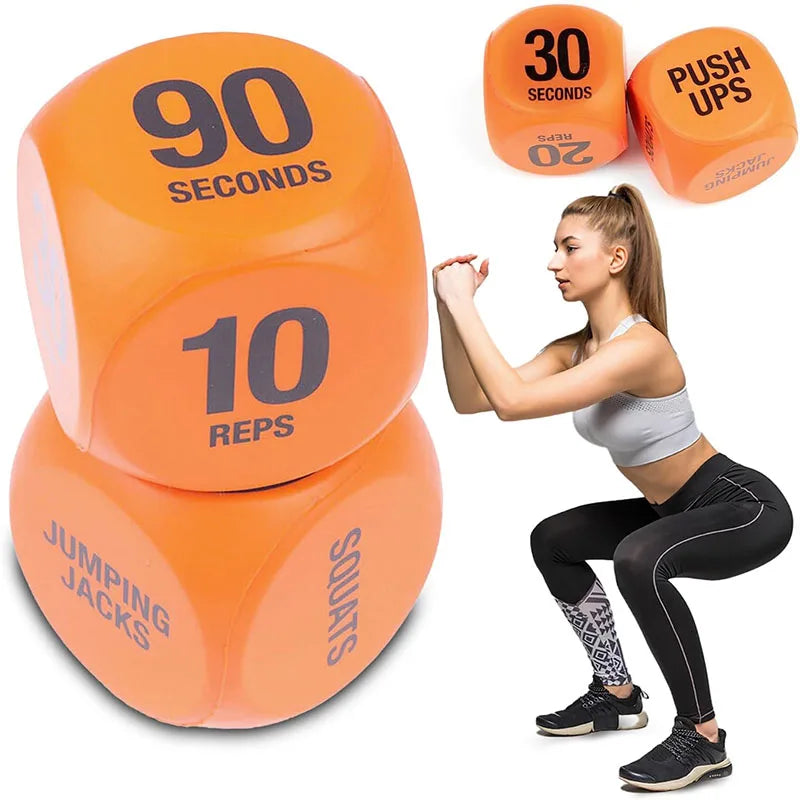 2pk Fitness Exercise Dice for Cardio HIIT Exercise Classes Fun Fitness Dice Convenient Portable Gym Accessories Whole Body