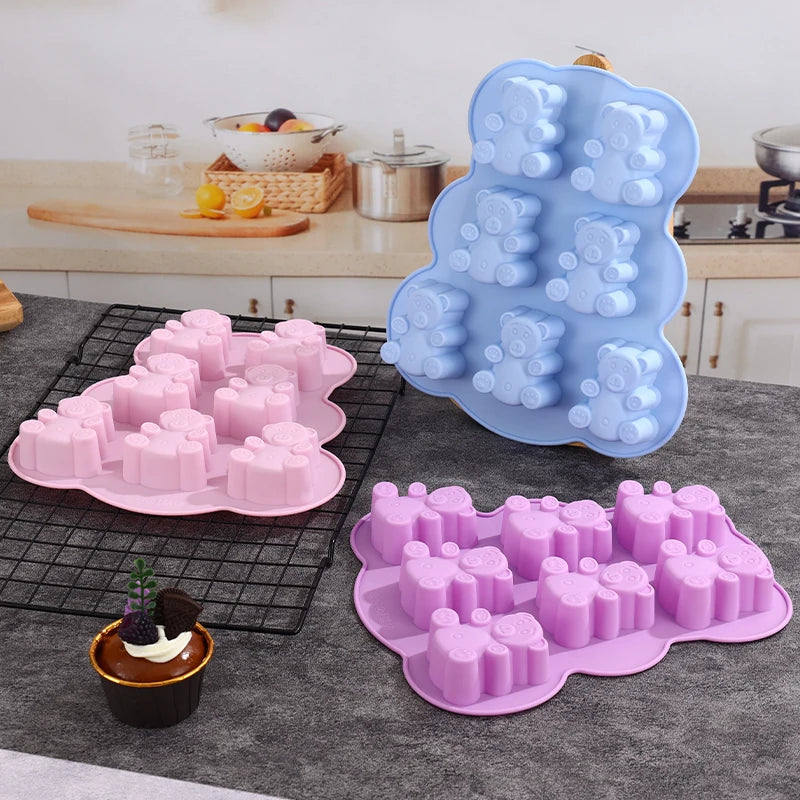 Silicone Gummy Bear Molds,Jello Molds for Kids - Make Large Candy and Chocolate Bears;Jelly,Gelatin,Soap,Ice Molds