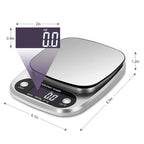 Stainless Steel Digital Kitchen Scale LCD Electronic Food Scale for Coffee Baking Jewelry - Portable High-Quality 10kg/1g