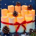 12pcs/set LED Flameless Candles Flickering Light with Remote Control for Festival Wedding Home Party Decor Lighting