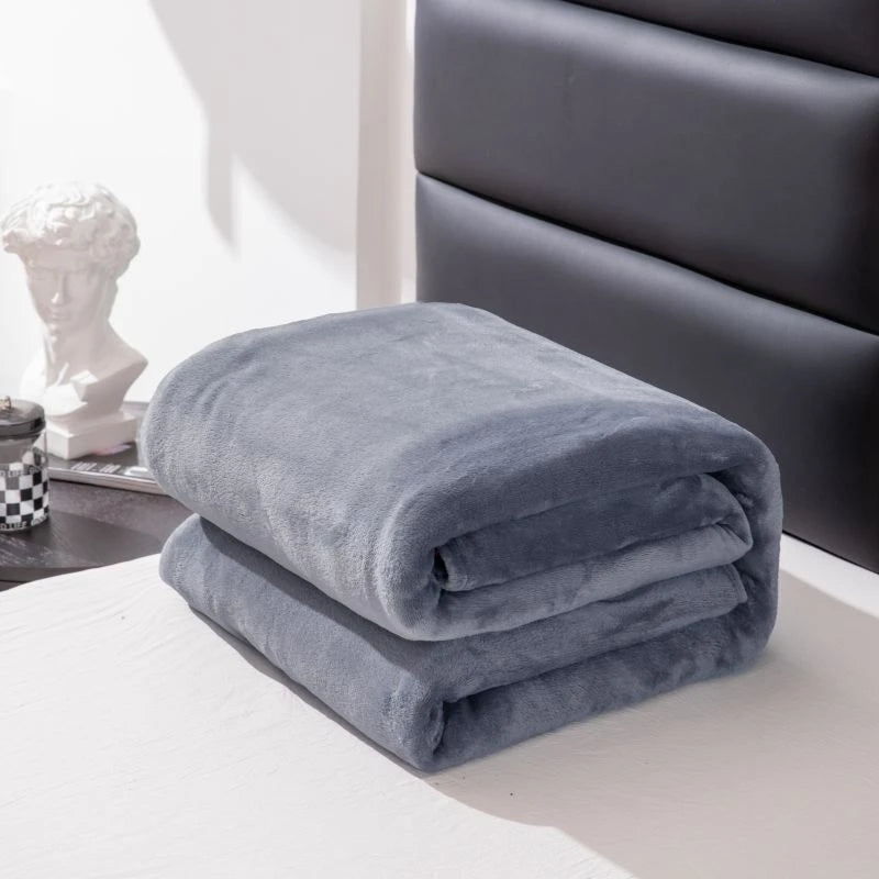 Flannel Blanket - High-weight Multi-functional Soft Blanket with Skin-friendly Texture and Multiple Color Options Available