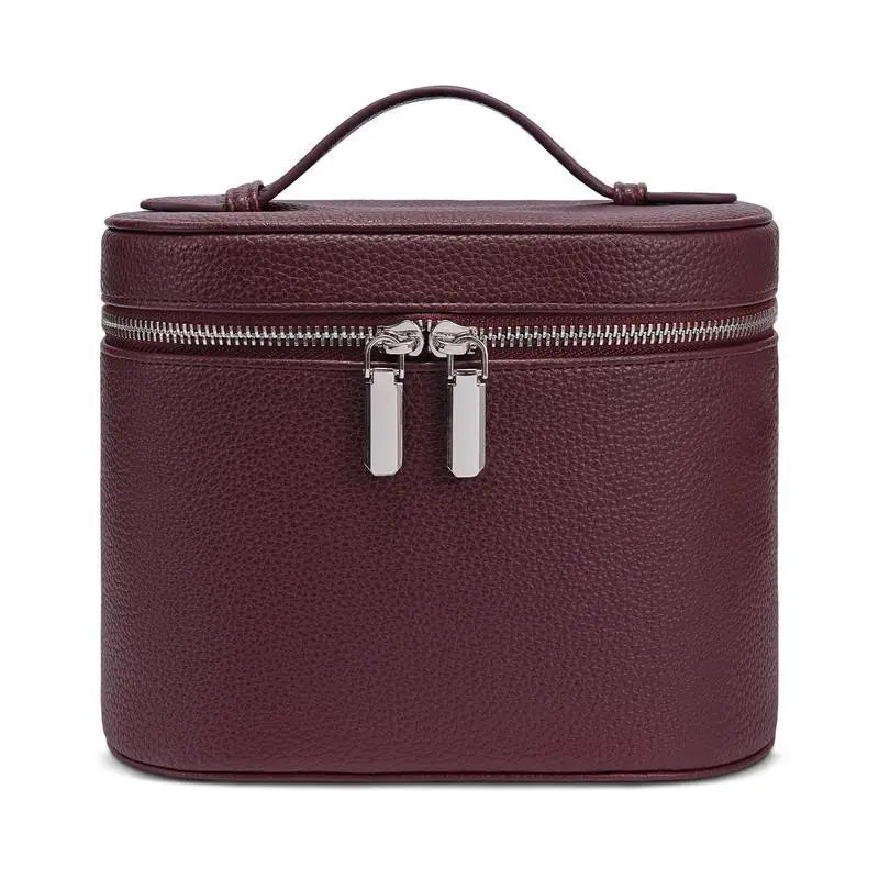 Large Capacity PU Leather Makeup Bag Portable Makeup Box For Women Girls Travel Toiletry Cosmetic Organizer