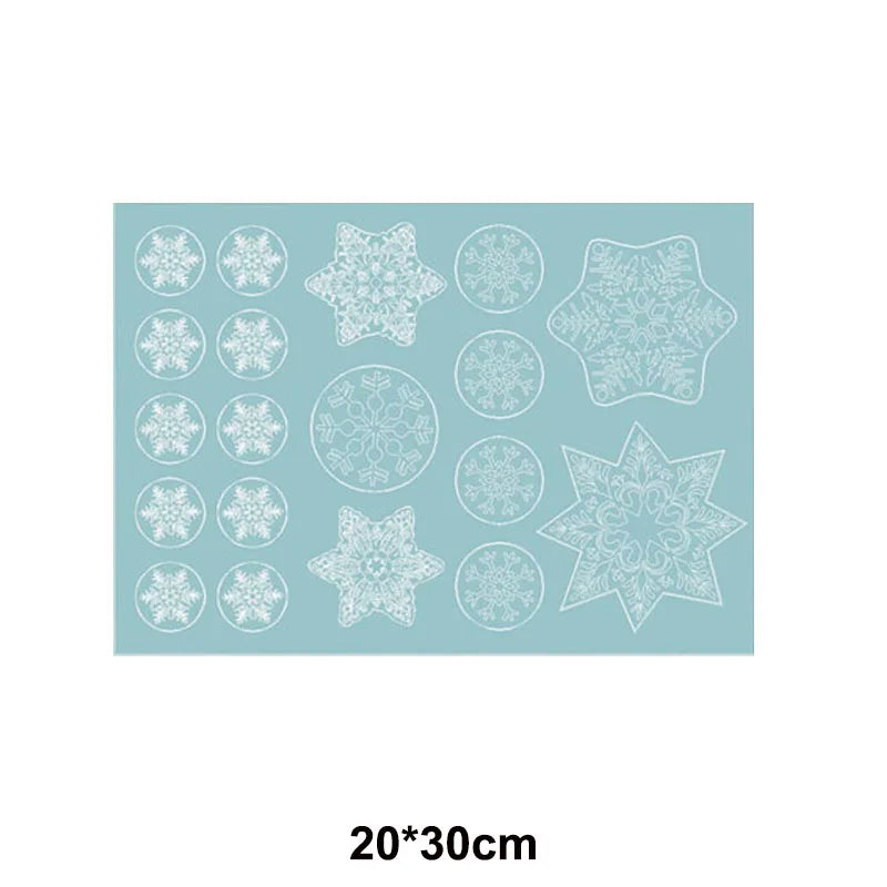 Christmas Window Cling Stickers Santa Claus Reindeer Snowflake Gift Box Window Decals for Xmas Home Shop Glass Door Window Decor