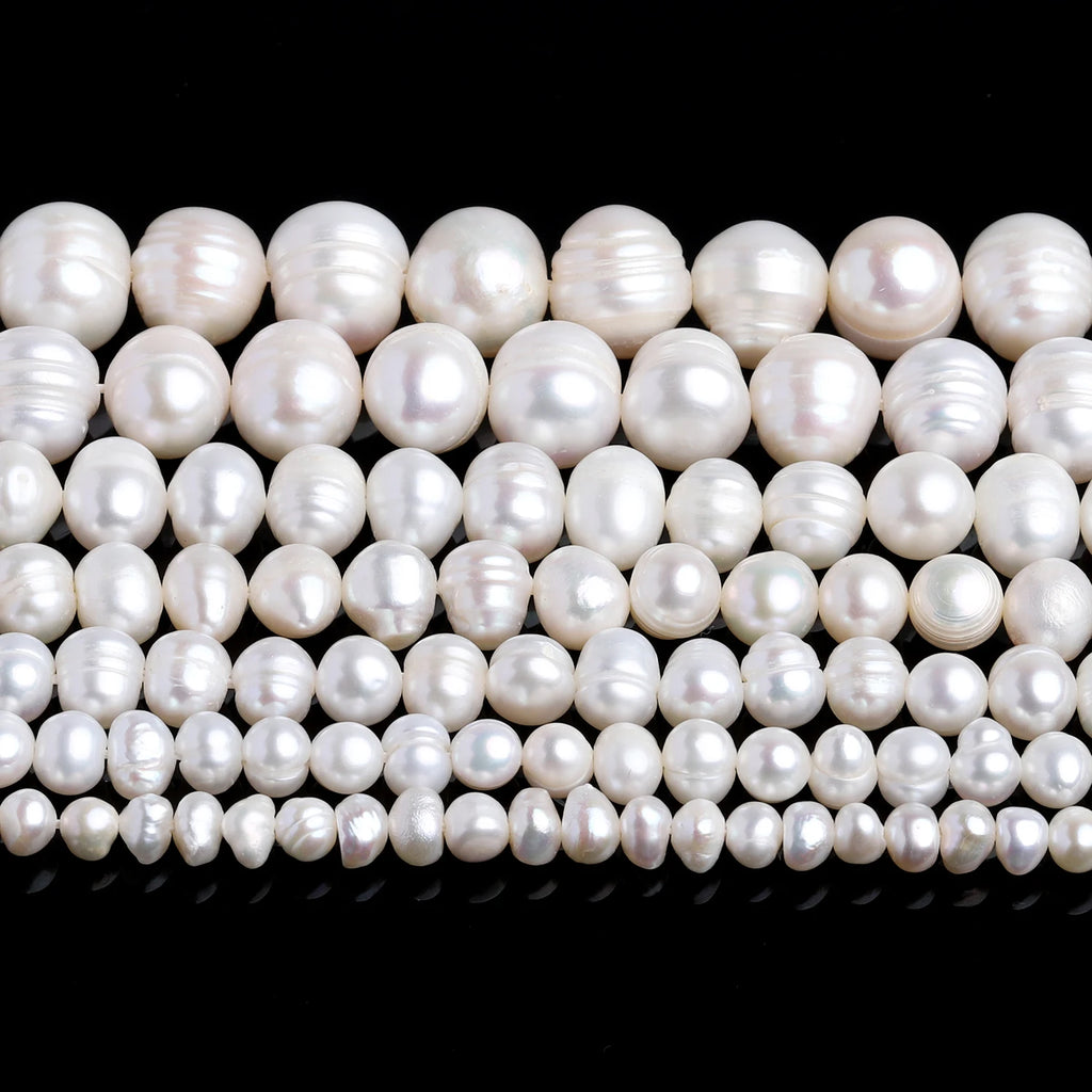 3-11mm White Natural Fresh Water Pearl Round Shape Loose Beads For Jewelry Making DIY Bracelets Necklaces Gifts Accessories