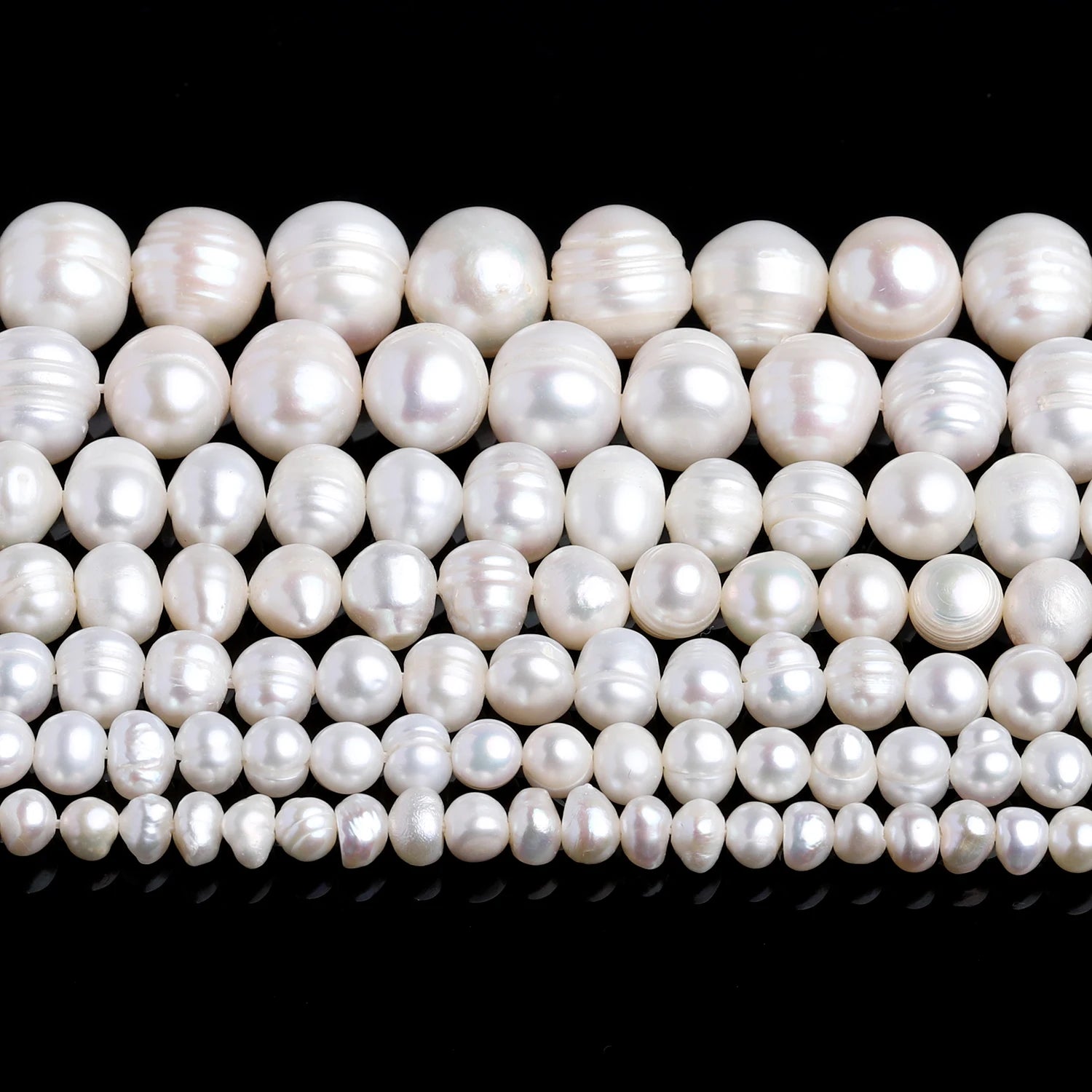 3-11mm White Natural Fresh Water Pearl Round Shape Loose Beads For Jewelry Making DIY Bracelets Necklaces Gifts Accessories