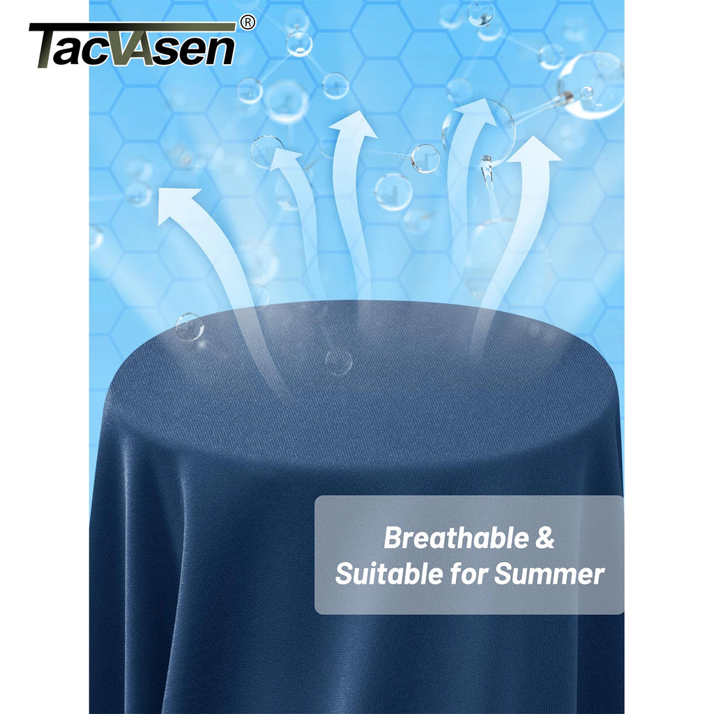 TACVASEN UPF50+ UV Protection T-Shirt Mens Lightweight Long Sleeve Quick Dry Fishing Shirt Outdoor Hiking Workout Rash Guards