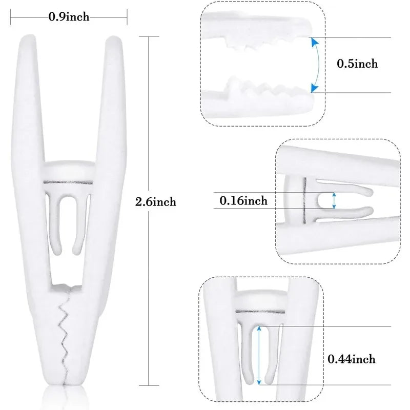 For Hordion 20/10Pcs Velvet Hangers Clips, Strong Finger Clip Non-Slip Pants Hangers, Light Pink,white,Gray,Magenta,Purple,Black
