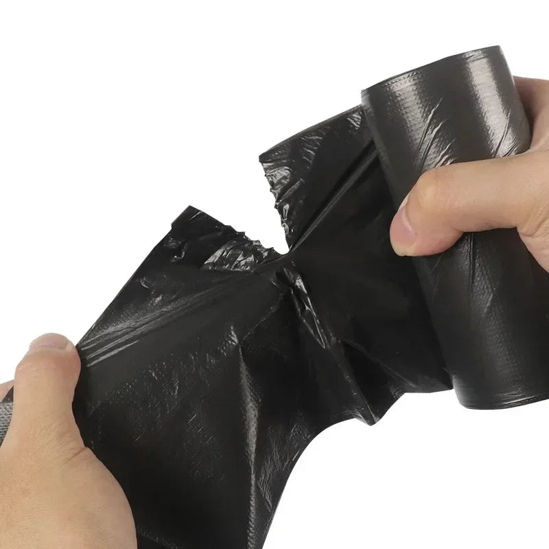 100/300/500PCS Black Disposable Garbage Bag Roll Up Plastic Garbage Bag for Household Kitchen Bathroom Travel