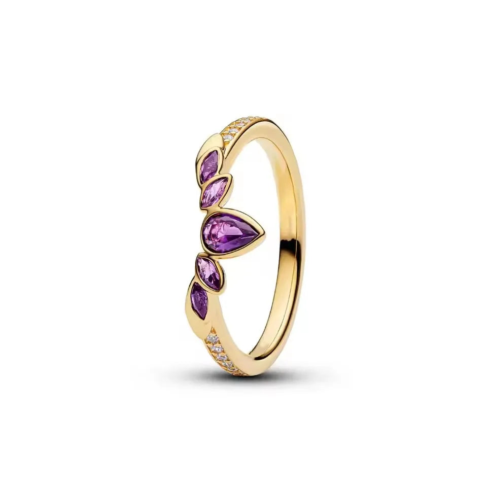 18K Gold Plated Original 925 Sterling Silver Ring Bow Heart Lotus Rings For Women Valentine's Birthday Gift DIY Jewelry 2025 New