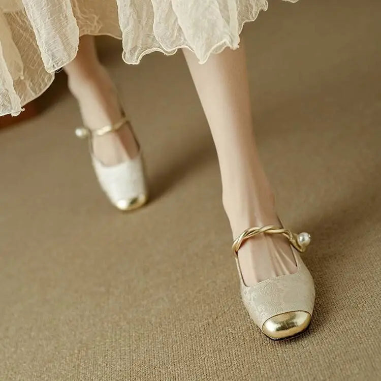 Shoes for Woman 2025 Flats Formal Women's Summer Footwear Low Heel Elegant Moccasins Flat Pointed Toe Non Slip on Promotion E 39