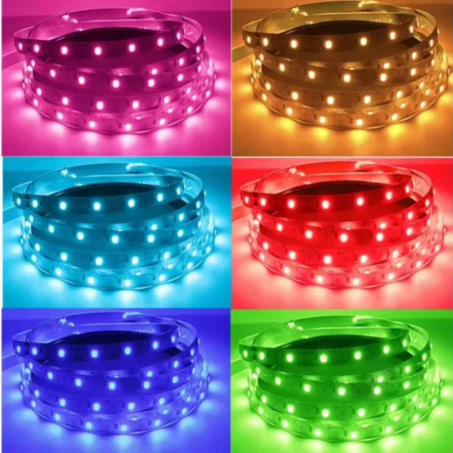 LED Strip 60LEDs/m DC12V SMD2835 Home Strip Red Blue Green Yellow Pink Warm White Flexible Cuttable Soft Lamp Bar For Home Decor