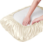 Satin Decorative Pillowcases for Hair Protection Elastic Band Cushion Covers Luxury Silky Fabric Travel Beddingroom Pillow Cover