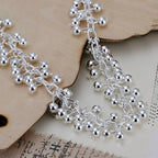 Charms Fine 925 Sterling silver bracelets bead chain fashion cute nice women grapes Bracelet wedding Jewelry party