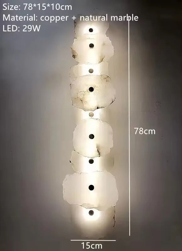 Modern Real Natural Marble Dining Room Decor Light Fixture LED Hanging Lamp Lustre Chandelier Luxury Home Decor Living Room