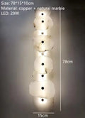 Modern Real Natural Marble Dining Room Decor Light Fixture LED Hanging Lamp Lustre Chandelier Luxury Home Decor Living Room