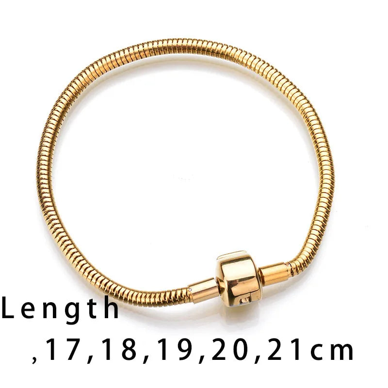 Sifisrri Fashion Stretch Bracelet for Women Stainless Steel Elasticity Link Chain Gold Color Friend Birthday Party Jewelry Gift