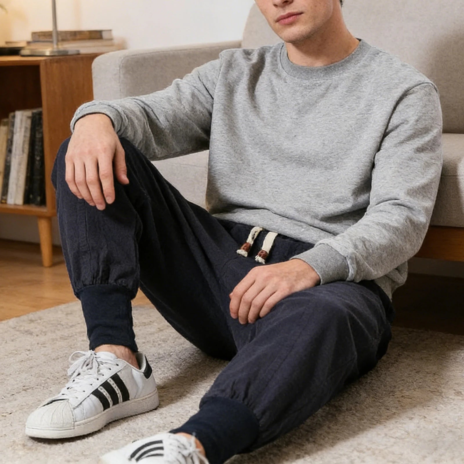 FGKKS Men Pants Brand New Chinese Style Man Jogging Straight Cotton Sweats pants Quality Male Trousers