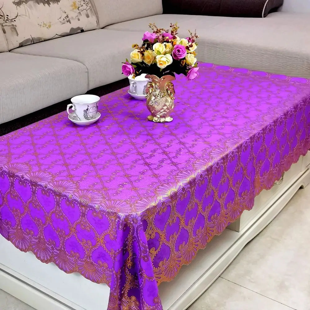 Modern Fresh Rural Style Deskecloth PVC Material Waterproof Oil Resistant Table Mat Printed Checkered Coffee Table Tablecloth