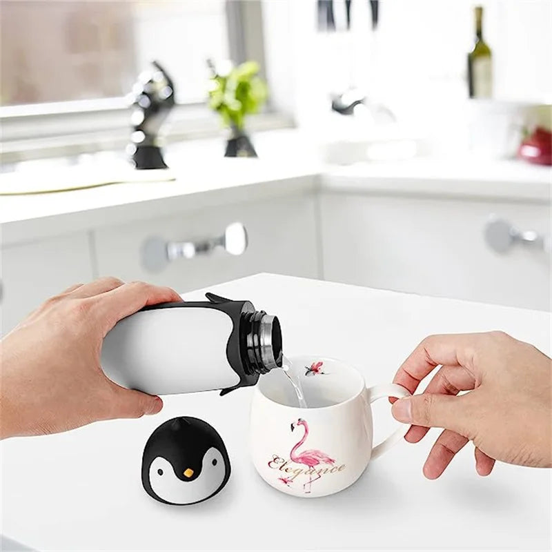 Penguin Stainless Steel Vacuum Insulated Tumblers Travel Mug Tea Water Bottle Coffee Vacuum Flask For Child Kids Student Gift