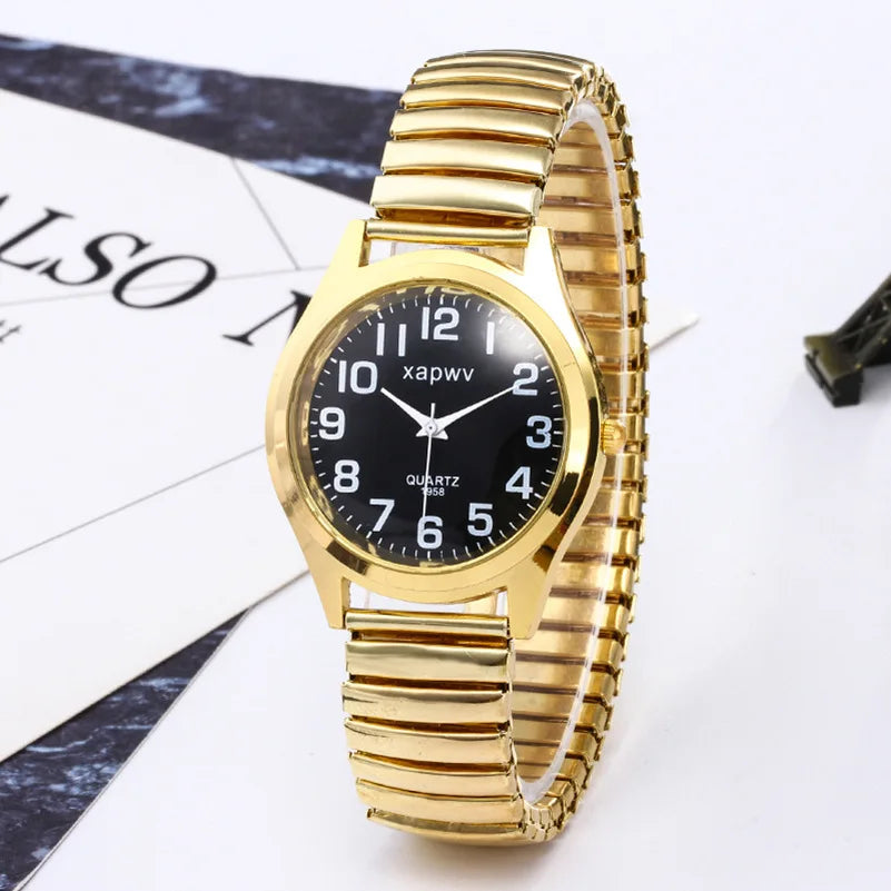 MAYZHISU Retro Women's Watch Steel Elastic Strap Women Quartz Watch Vintage Business Female Bracelet Wristwatch Clock Gifts