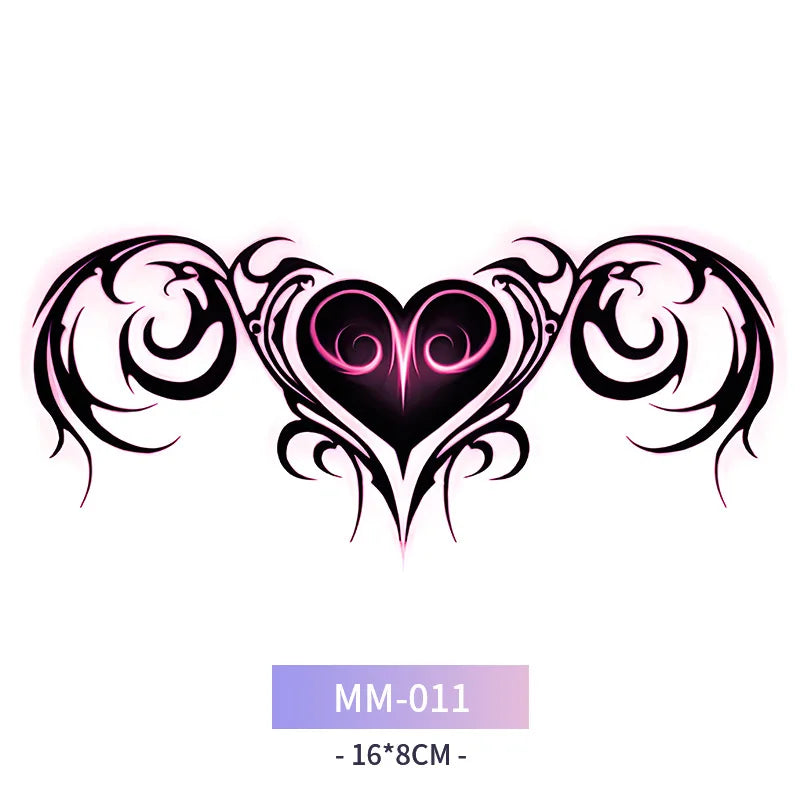 Sexy Succubus Tattoo Stickers Tatoo Waist Chest Woman Art Temporary Tattoos Waterproof Long-Lasting Fake Tattoos For Women