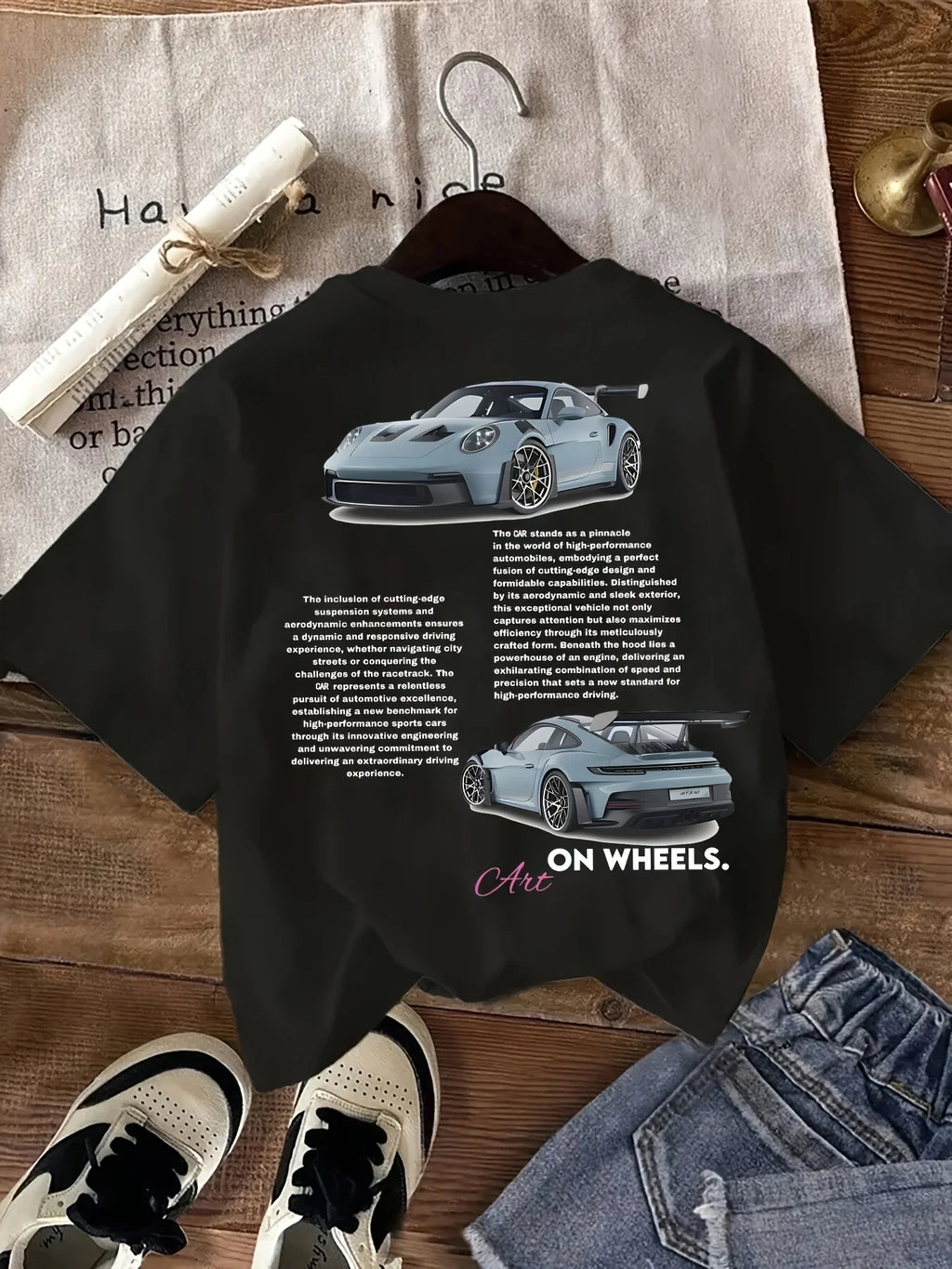 2026 New Style Men's Short-Sleeved Casual Printed T-Shirt with Black Texture Pattern and Loose Fit Clothing T-Shirtsual Cloth