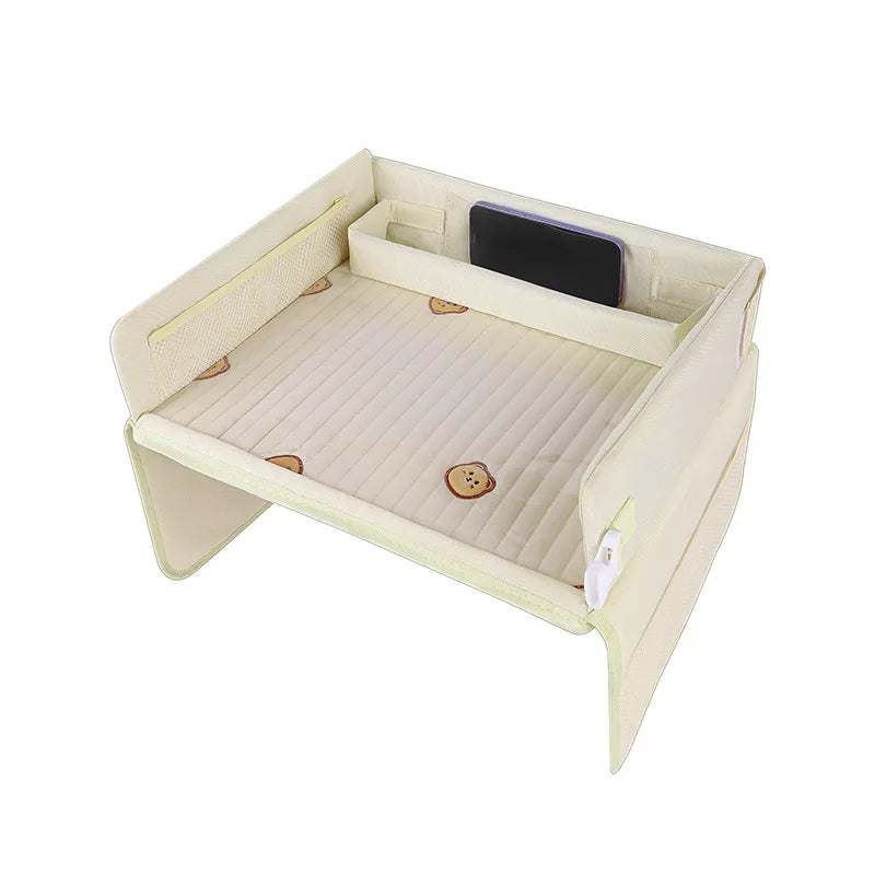 Car Kids Safety Seat Tray Multifunctional Waterproof Meal Storage Table Baby Stroller Tray Board for Toddler Travel