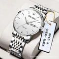 Watch Men's Dual Calendar Waterproof Luminous Precision Steel Strip Simple Watches for Men Quartz Waterproof Watches