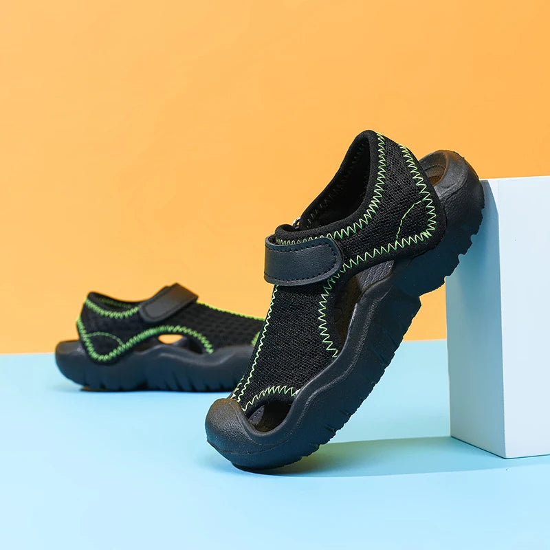 Summer Brand Breathable Sport Sandals for Boys Casual Children Toddler Beach Shoes Girls Soft Sole Comfortable Beach Sandals