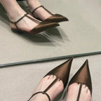 Shoes for Women Sexy Pointed Toe Women's Sandals Comfortable Low Heel Trendy Sandal Simple Versatile Large Size Pumps