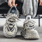 Men's Shoes 2025 Spring New Style Thick Sole Height Increasing Casual Mesh Breathable Fashion Trend Comfortable Chunky sneakers