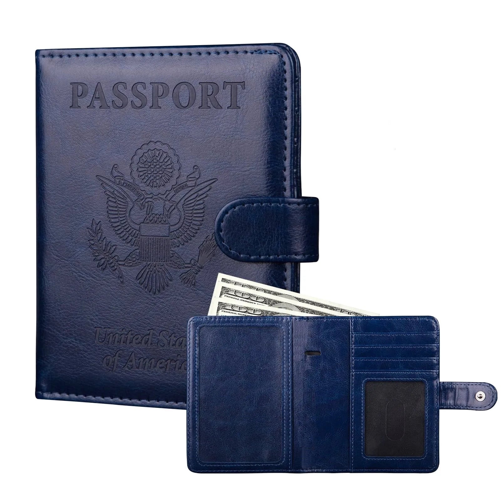 Passport Holder Cover Case RFID Blocking Travel Wallets Card Case for Women Men