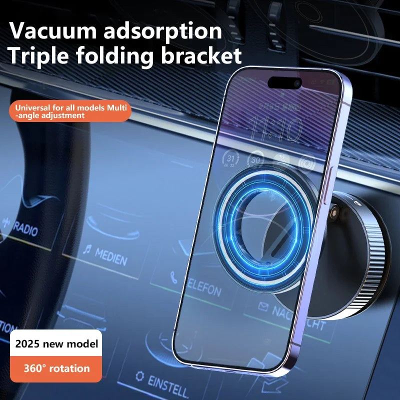 2026 New Magnetic Vacuum Phone Holder 360 Adjustable Car Phone Mount with Strong Suction Cup Universal for home/Dashboard Stable
