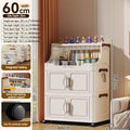 Home Living Room Multi-layer Snack Storage Rack Toy Plastic Organizer Stand Foldable Floor-standing Cabinet for Kids