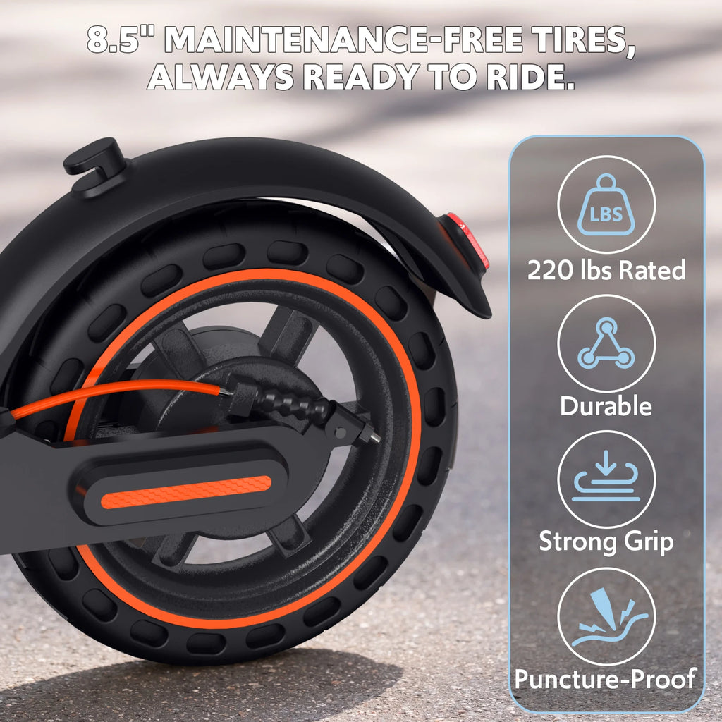 Electric Scooter Adults, 550W Motor, 19 Miles Range 19 MPH, UL Certified Folding E-Scooter for Adults Built-in Side Lights, Front Suspension with App Control