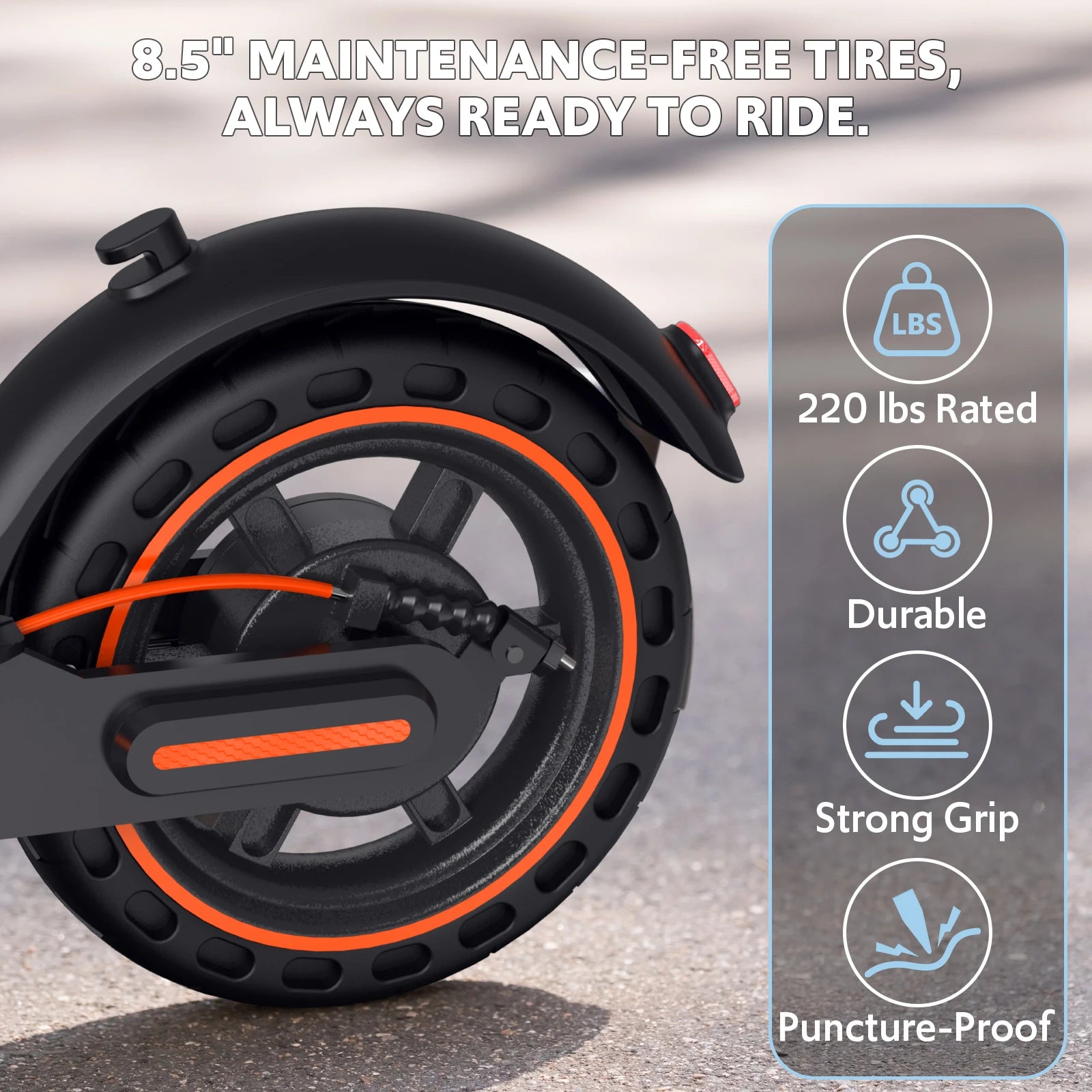 Electric Scooter Adults, 550W Motor, 19 Miles Range 19 MPH, UL Certified Folding E-Scooter for Adults Built-in Side Lights, Front Suspension with App Control
