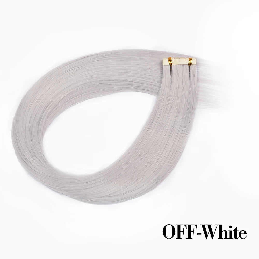 Synthetic Straight Tape In Hair Extensions 10pcs Natural Hair Extension 24inch For Women Invisible Double Sided Free Style