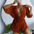 3 Pack Plain V-neck Bikini Set Hollow Out Tunic Loose Cover Up for Woman 2023 Lace Up Halter Triangle Bikini Swimsuit Beachwear