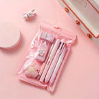 7Pcs/set School Supplies Gift Box Gel Pen 6 Color Ballpoint Pen Pencil Utility Knife Rubber Durable and Diverse Stationery Set