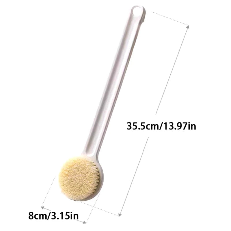 Long Handle Bath Brush Exfoliating Scrub Skin Massager for Back And Body - Bathroom Cleaning Shower Brush