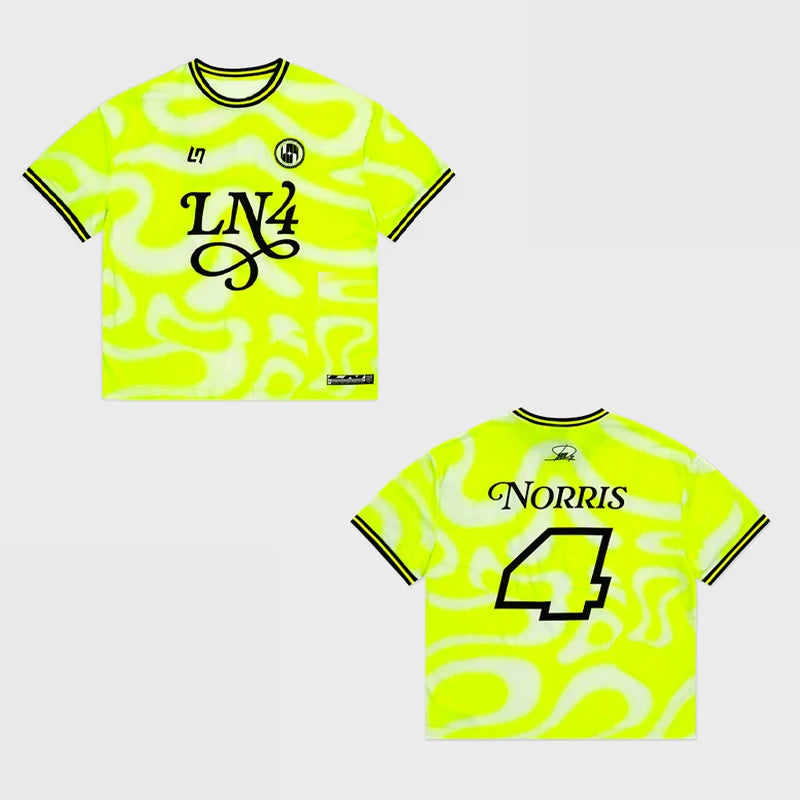 2025 new LN4 grandstand'25 Jersey Lando Norris extreme sports breathable quick drying short sleeved sweatshirt