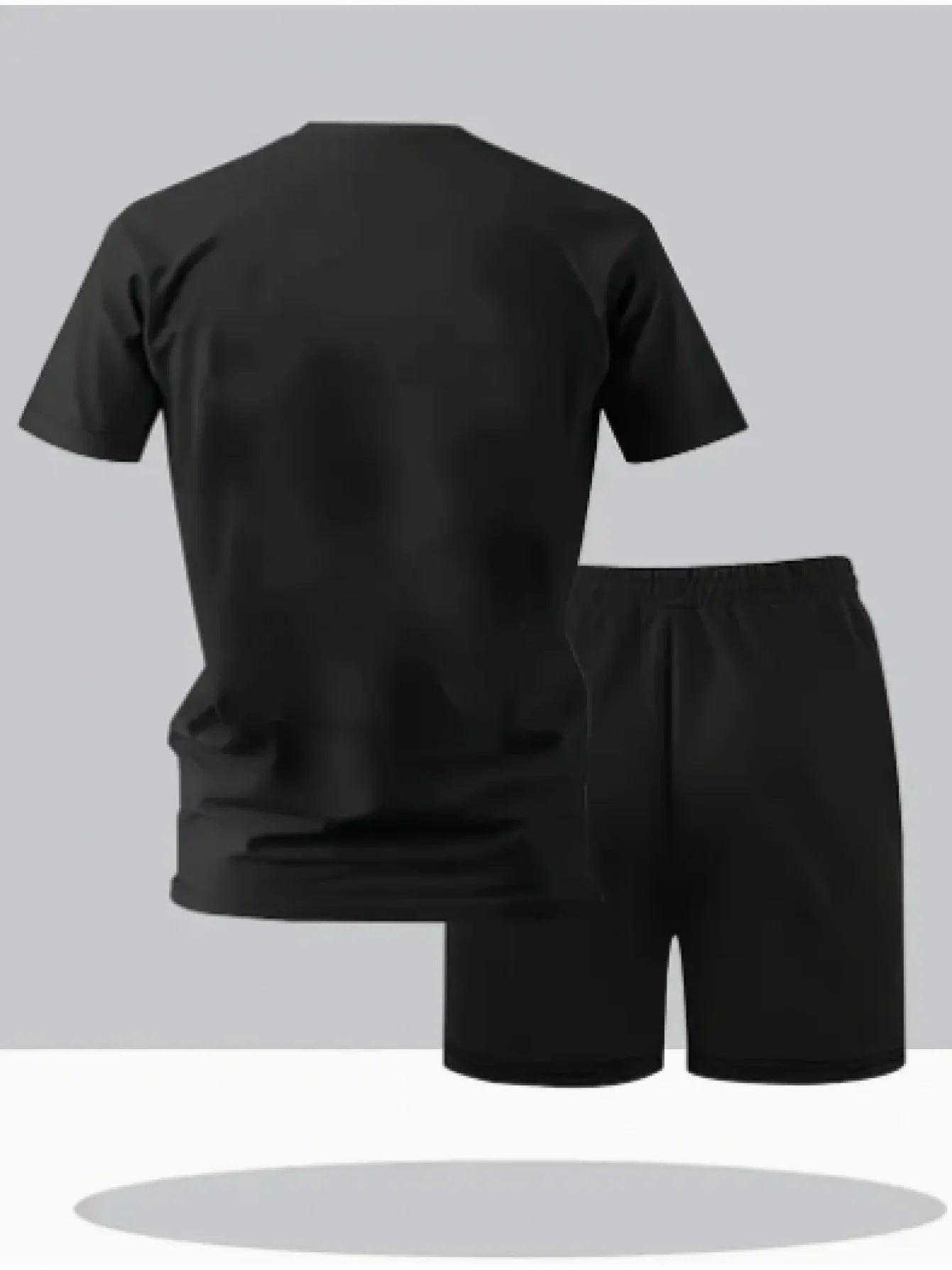 2026 Summer Men's Streetwear 2-Piece Set, Printed Crew Neck T-Shirt & Casual Shorts, Trendy Youth Sportswear Outfit