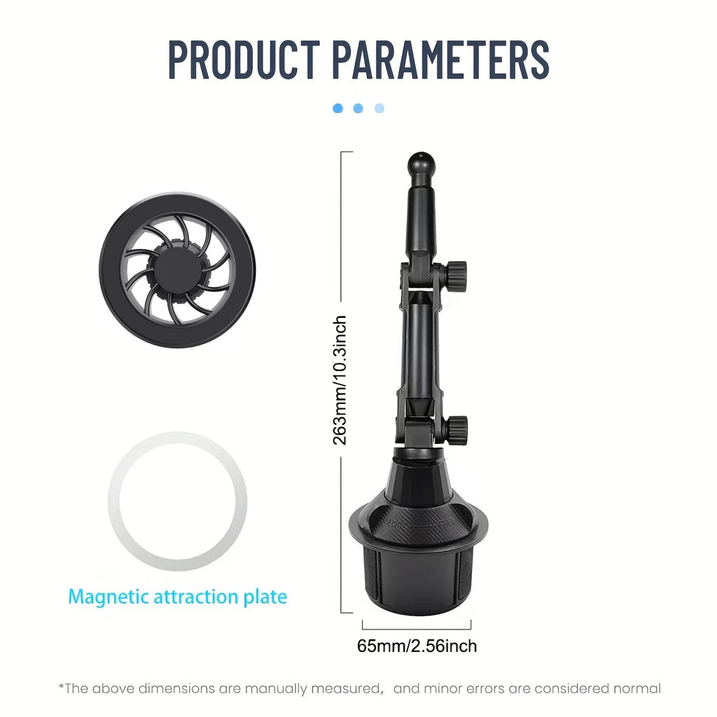 Car Cup Phone Holder Magnetic Phone Mount Super Strong Suction for Stable 360° Rotatable Mobile Support For Car