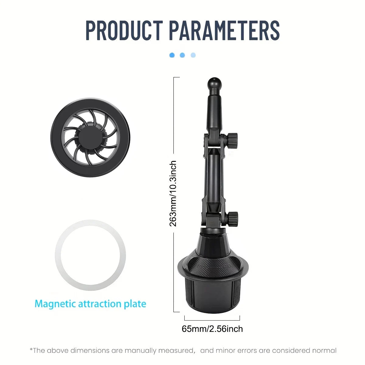 Car Cup Phone Holder Magnetic Phone Mount Super Strong Suction for Stable 360° Rotatable Mobile Support For Car