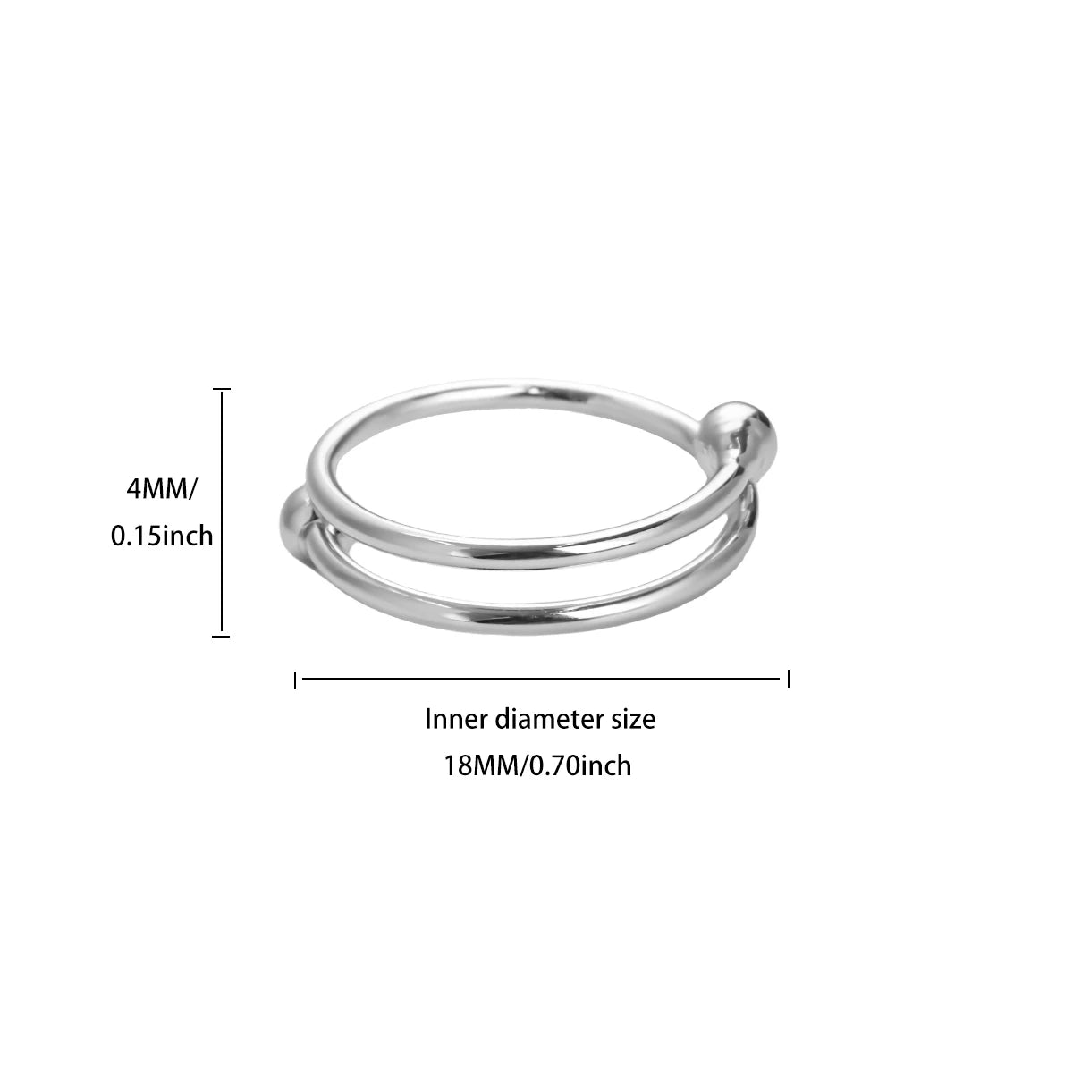 Anxiety Beads Rings for Women Gold Color Stainless Steel Open Spinner Adjustable Finger Ring Rotating Freely Anti Stress Jewelry