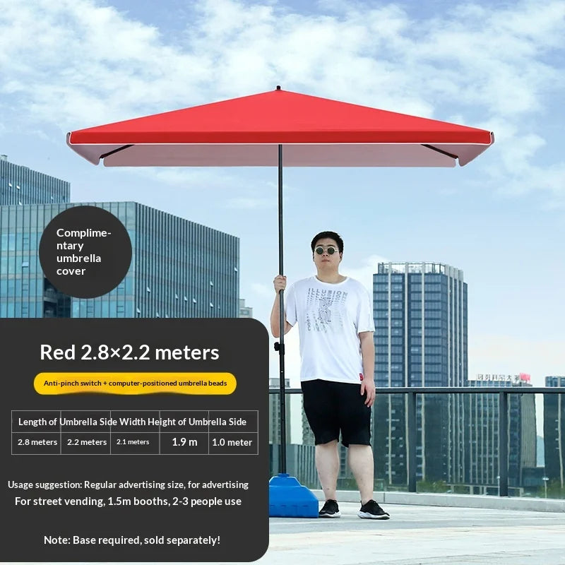 Heavy Duty Outdoor Market Umbrella Base Patio Square Stand Sun Rainproof UV Resistant Stable for All Weather Without a base