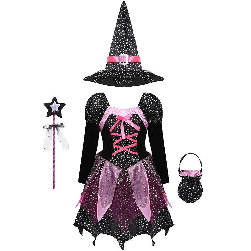 Halloween Costume Girls Witch Ghost Bride Vampire Cosplay Dress Kids Carnival Party Clothes Little Red Riding Hood Dresses Up