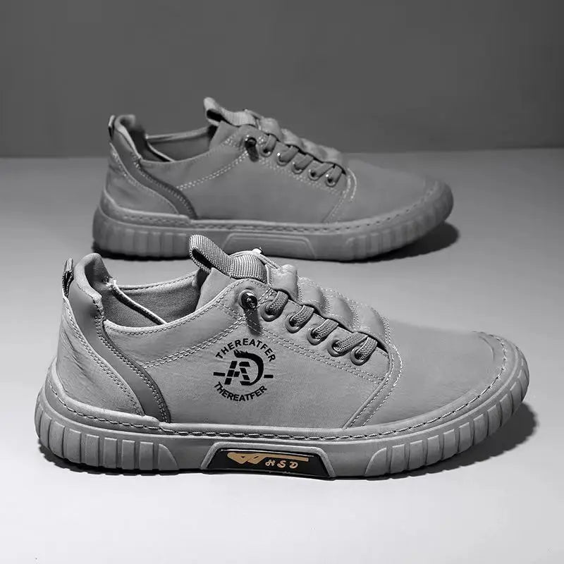 Men's Casual Running Shoes Breathable Fishnet Cloth Anti-slip Comfortable Low Top Fashionable Thick Bottom PVC Outsole