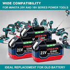 21V New model, high compatibility.for Makita  21V 12.0Ah Replacement Lithium Ion Battery Compatible With Cordless Power Tools